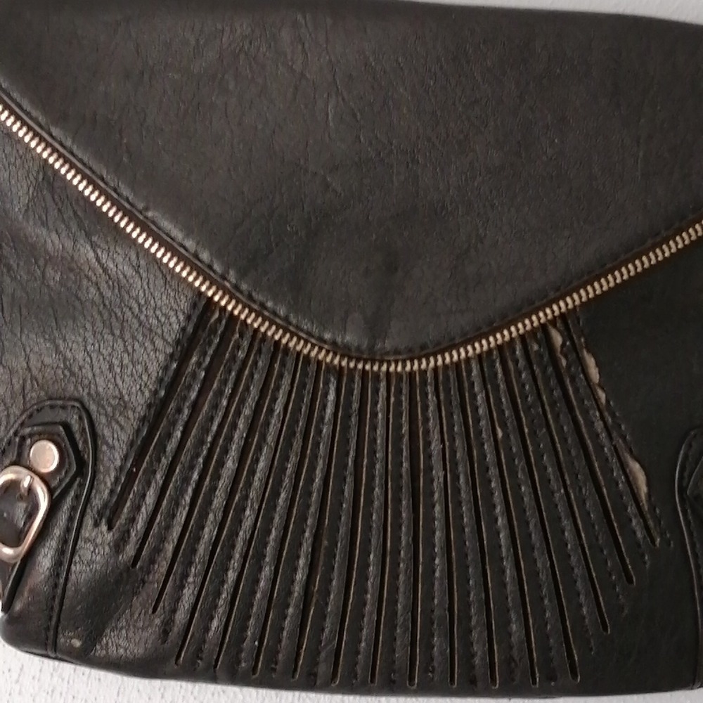 Urban Expressions Purse Womens Black M Handbag  Zip & Snap Close Double Straps - Picture 8 of 13